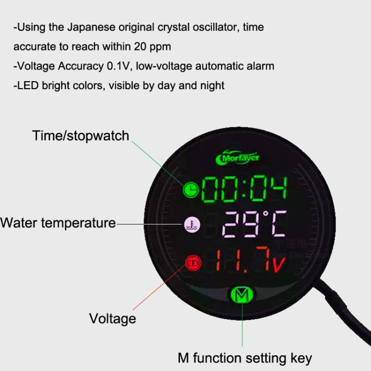 9-24V LED Night Vision Motorcycle Modification Instrument