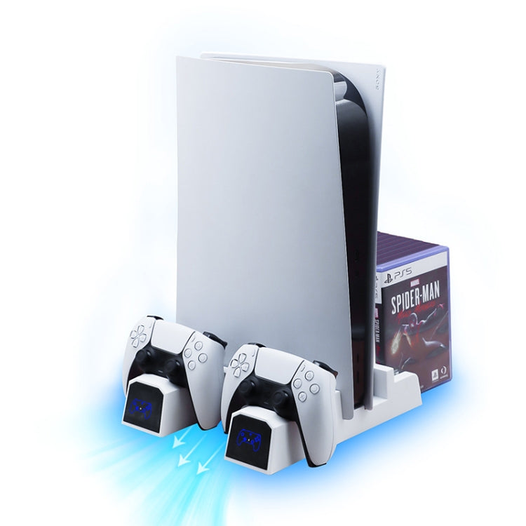 SYP5-5088 PS5 Handle Dual Charging Cooling Fan With Disc Storage Rack