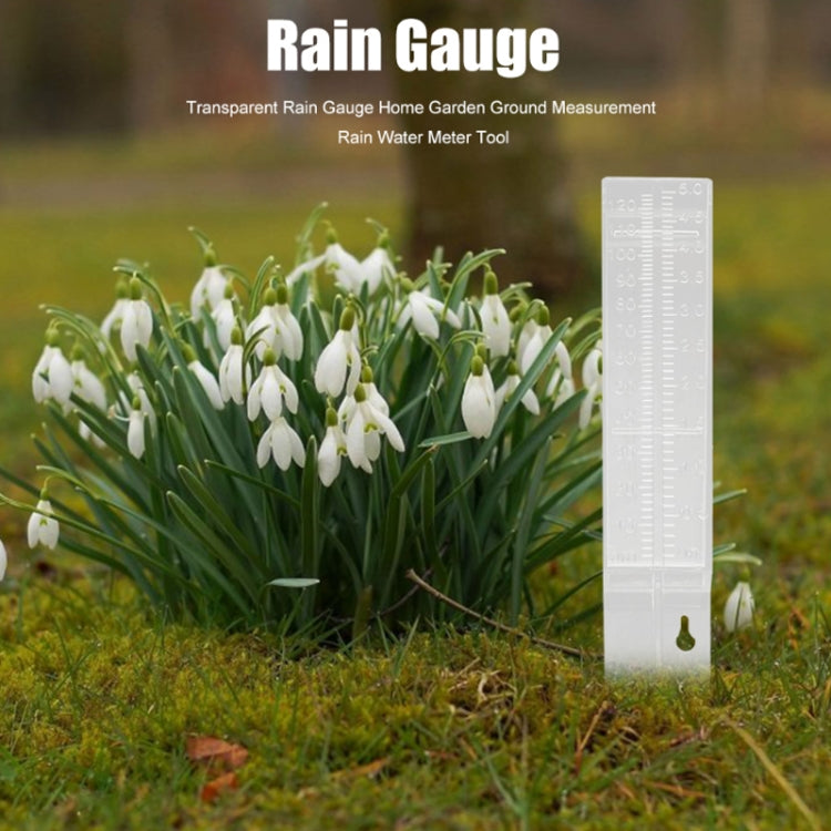 Plastic Transparent Outdoor Garden Rain Gauge Measuring Tool