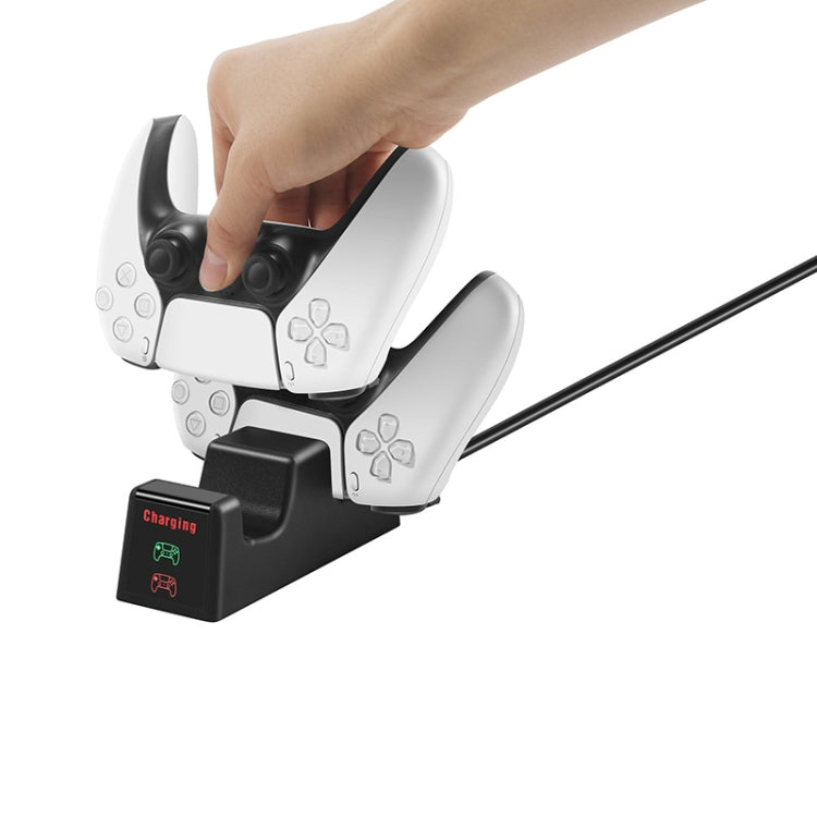 For PS5 SYP-1018 Gamepad Charging Bracket Dual Dock Charger with LED Indicator
