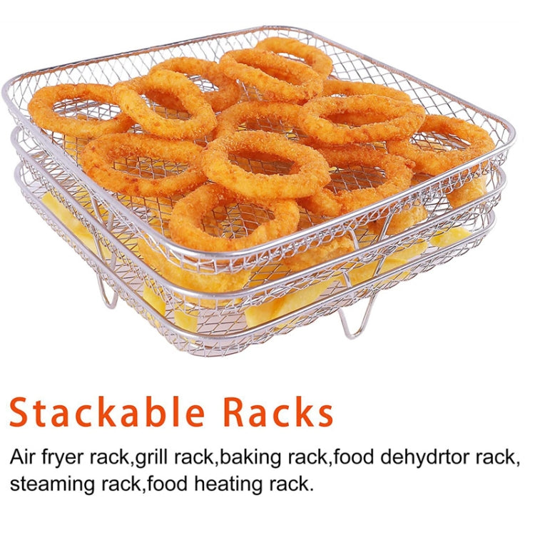 Air Fryer Accessories Three-Layer Steam Rack Stackable Dehydration Rack