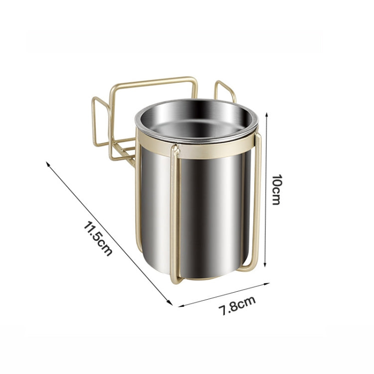 Stainless Steel Wall-mounted Ashtray Bathroom Multifunctional Ashtray Without Punching