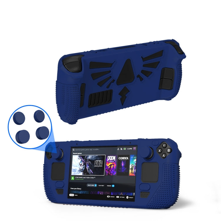 For Steam Deck V V4-1 Silicone Non-slip Protective Case for Pocket Consoles with Holder Function