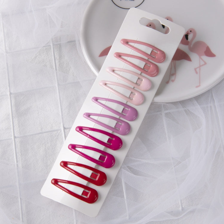 2sets Colorful Water Drop Candy-colored Girls Hair Clip Cute Side Clip