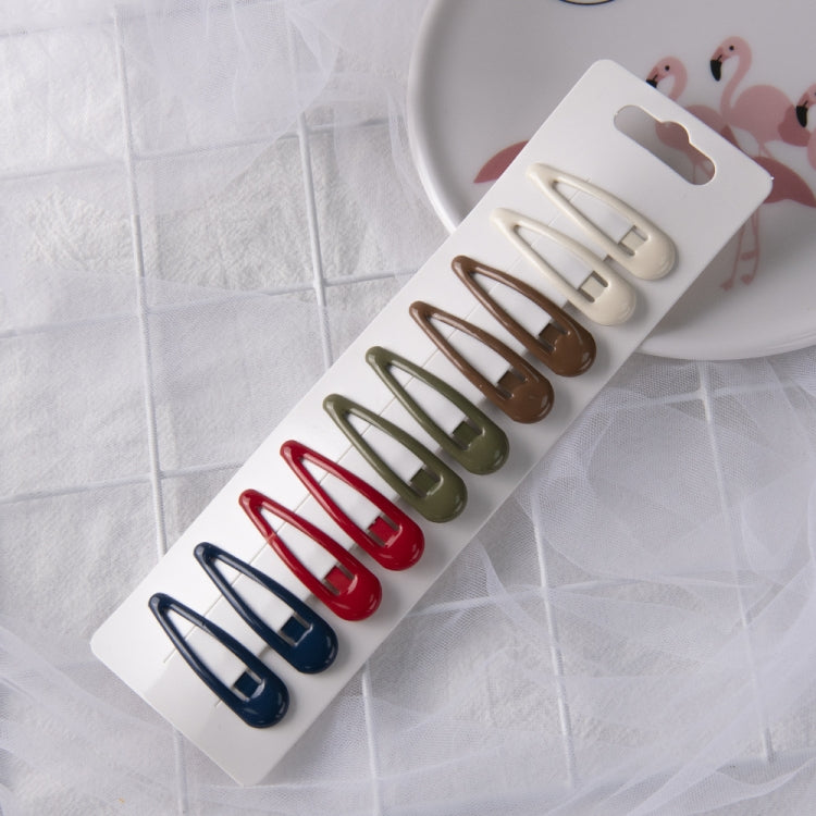 2sets Colorful Water Drop Candy-colored Girls Hair Clip Cute Side Clip