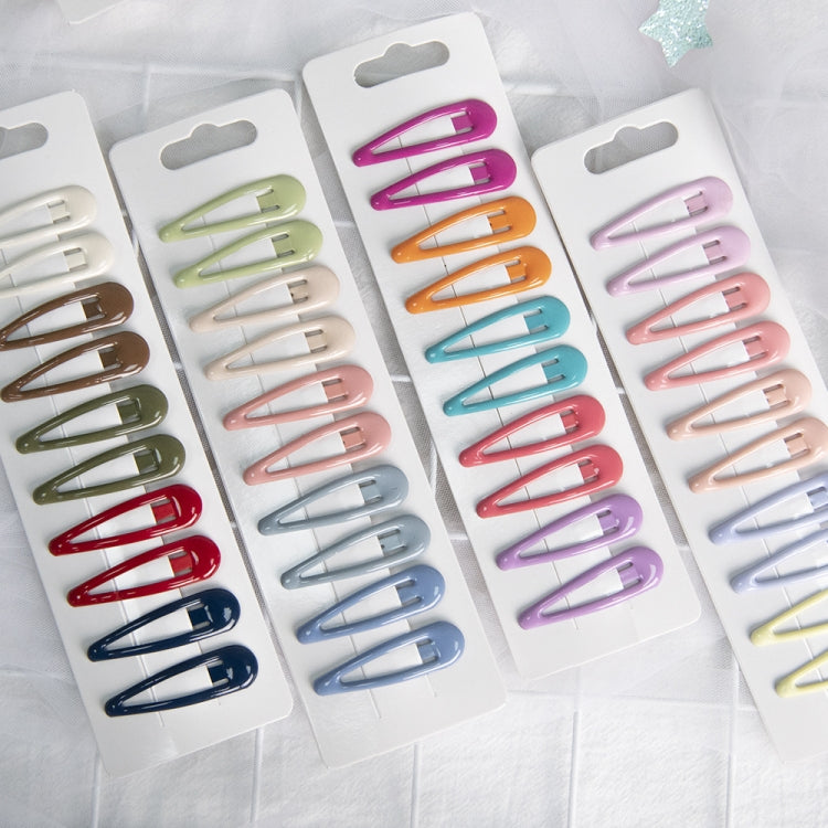 2sets Colorful Water Drop Candy-colored Girls Hair Clip Cute Side Clip