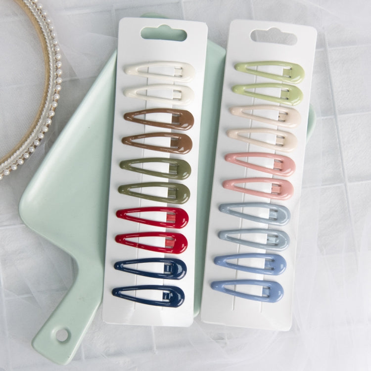 2sets Colorful Water Drop Candy-colored Girls Hair Clip Cute Side Clip