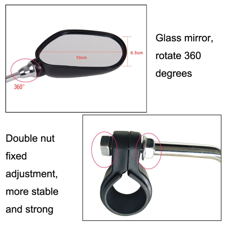 2pcs /Pair Bicycle Rearview Mirror Riding Mountain Car Reflector Bicycle Reversing Mirror