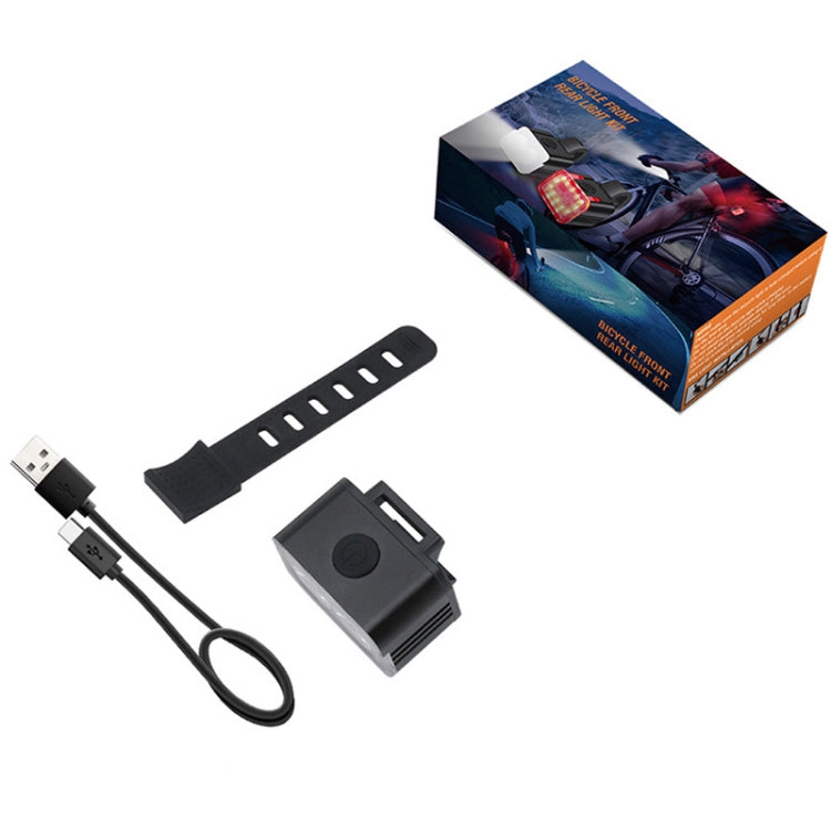 Bicycle Light USB Charging Outdoor LED Riding Lamp Set, Style: