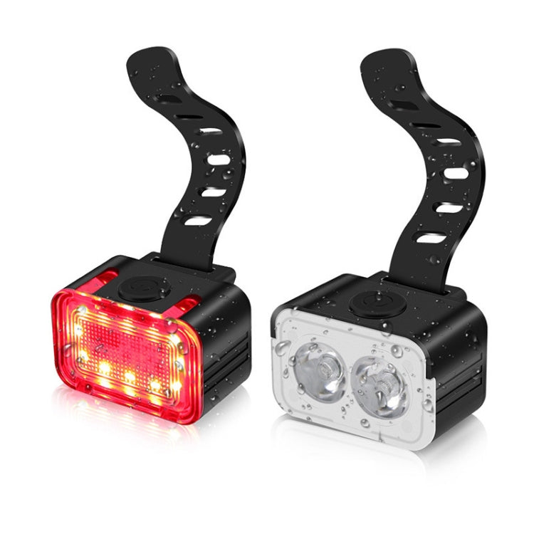 Bicycle Light USB Charging Outdoor LED Riding Lamp Set, Style:
