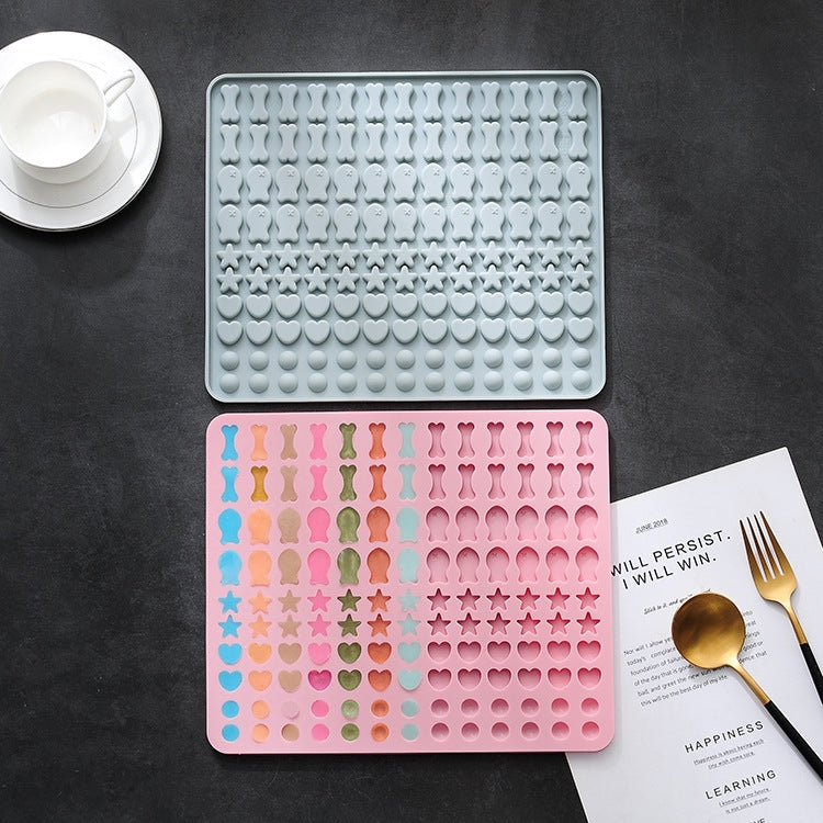 130 Grids Silicone Mat Baking Mold Mini Pet Snacks Dog Food Baking Pan Mold Biscuit Cake Mold