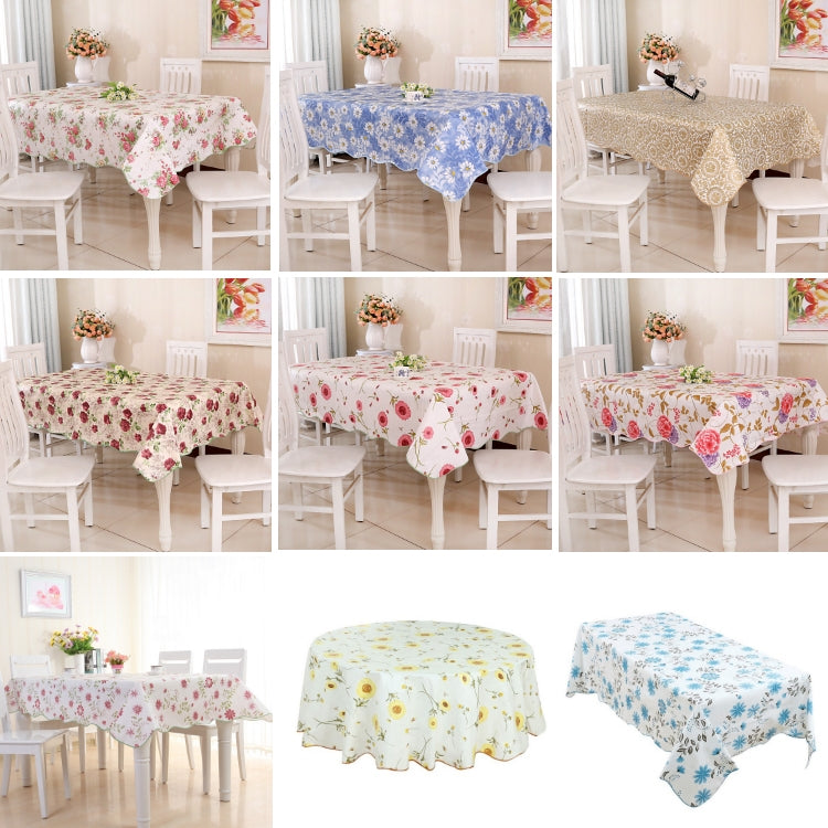 PEVA Oil&Water Resistant Coffee Table Tablecloth