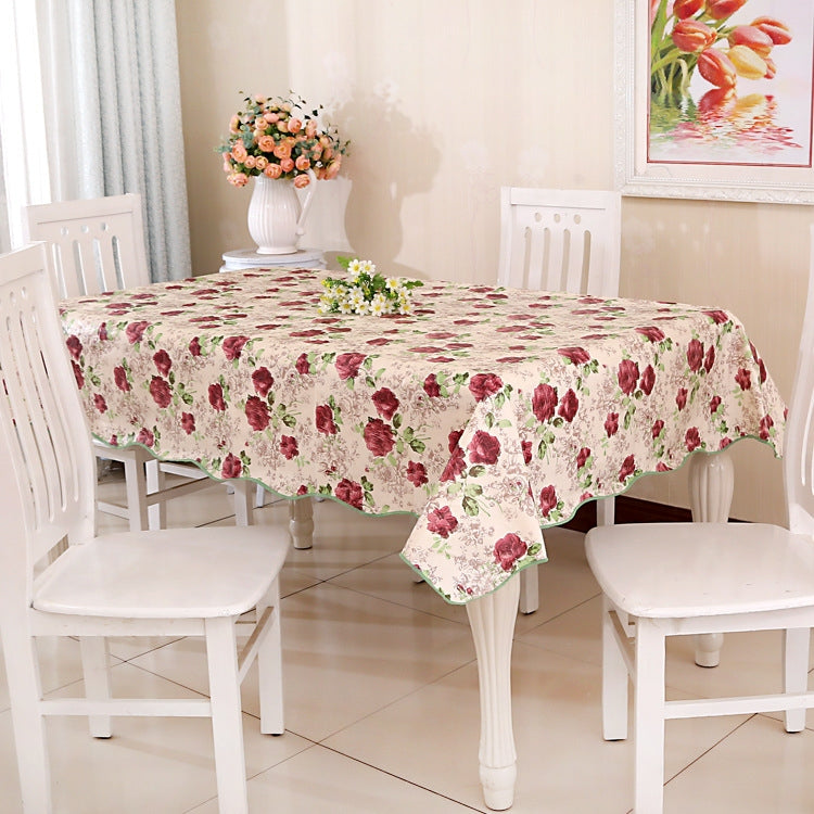 PEVA Oil&Water Resistant Coffee Table Tablecloth