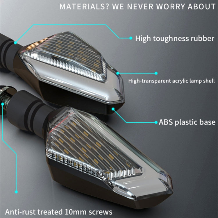 MK-236 4pcs 22LED Motorcycle V Line Two Color Turning Light Signal Angle Light