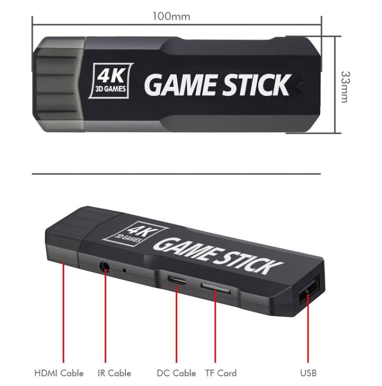 GD10 2.4G Wireless 4K HD TV Game Console PSP Game Box