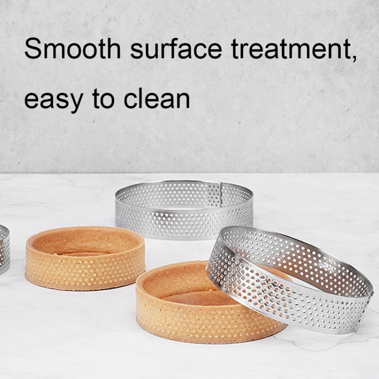 BN1006 Stainless Steel Mousse Circle Thickened Perforated Cake Mold DIY Baking Tools