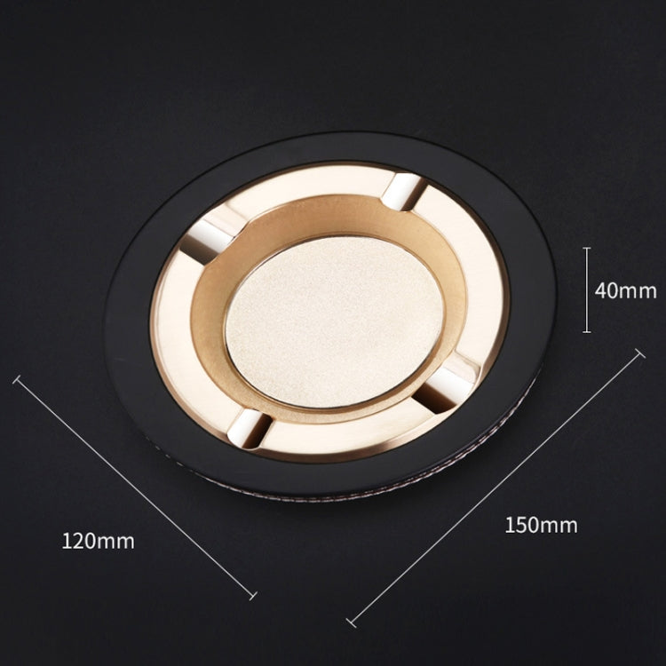 HONEST Cigar Ashtray Metal Cowhide Leather Personalized Ashtray