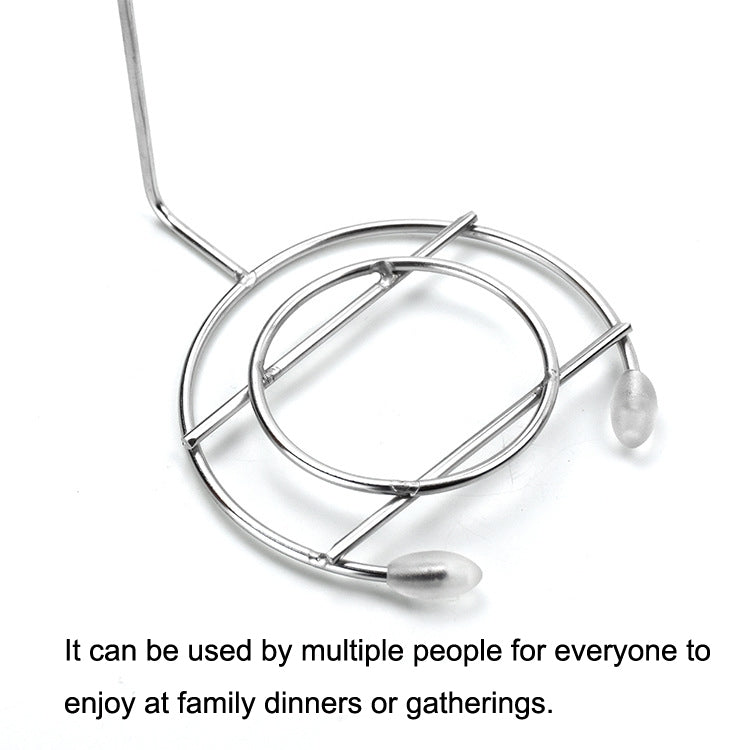 Stainless Steel Kebab Barbecue Hanging Rack Thick Skewers String Incense Stand