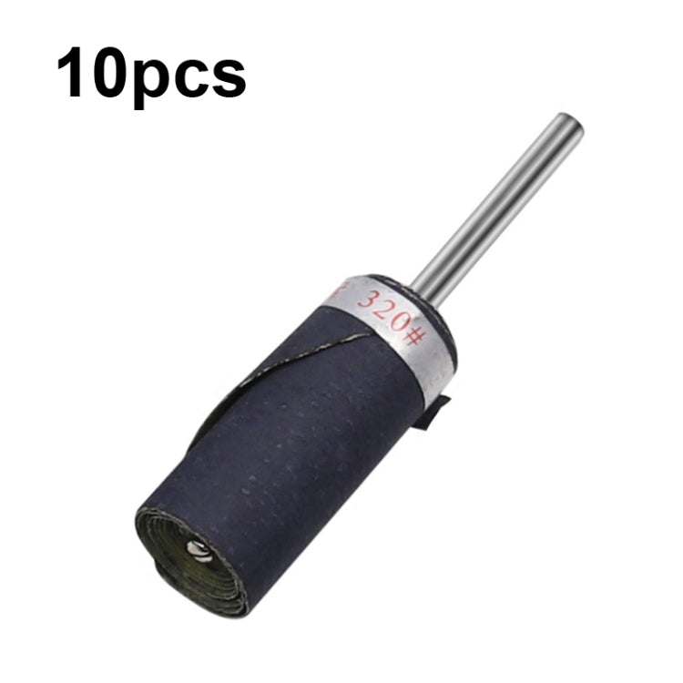 10pcs 3mm Handle Mirror Polishing Paper Stick, Mesh: