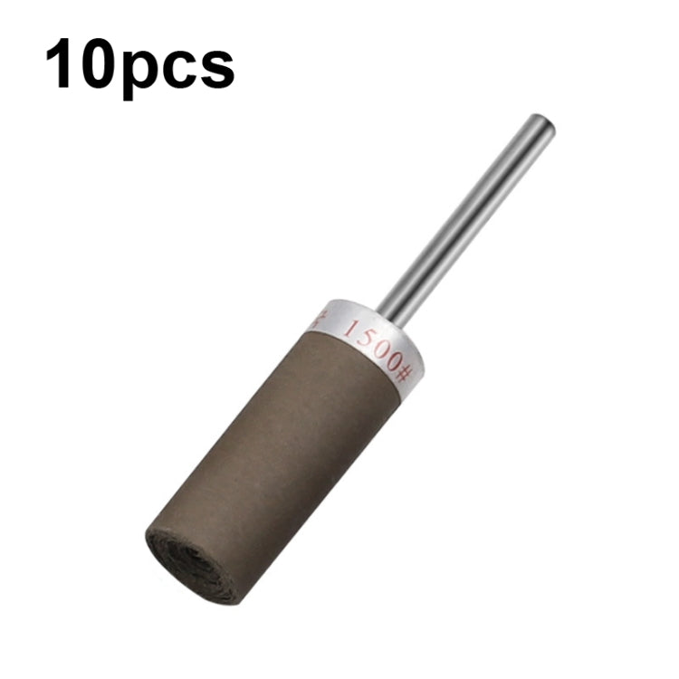 10pcs 3mm Handle Mirror Polishing Paper Stick, Mesh: