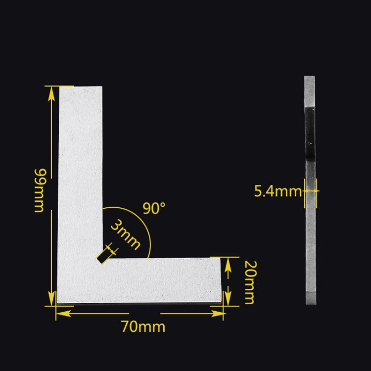 100x70cm Knife Angle Ruler 90 Degree High Precision Carbon Steel Right Angle Ruler
