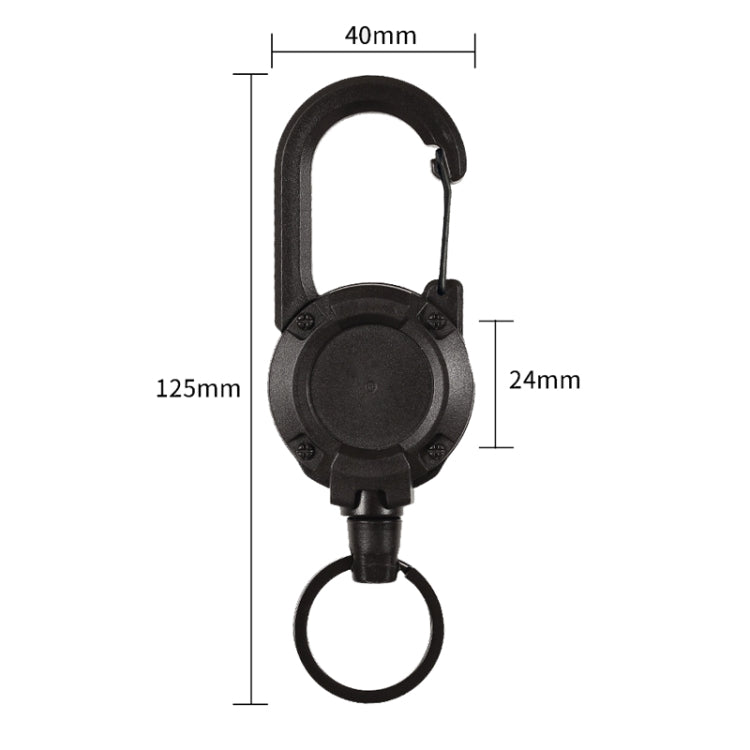 Backpack Carabiner Plastic Retractable Pull Badge Reel