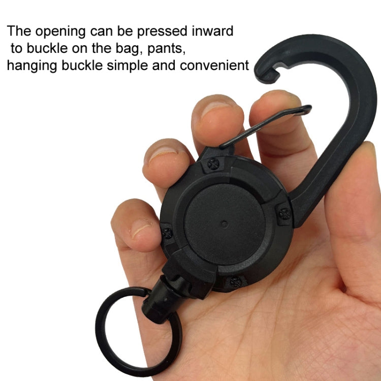 Backpack Carabiner Plastic Retractable Pull Badge Reel