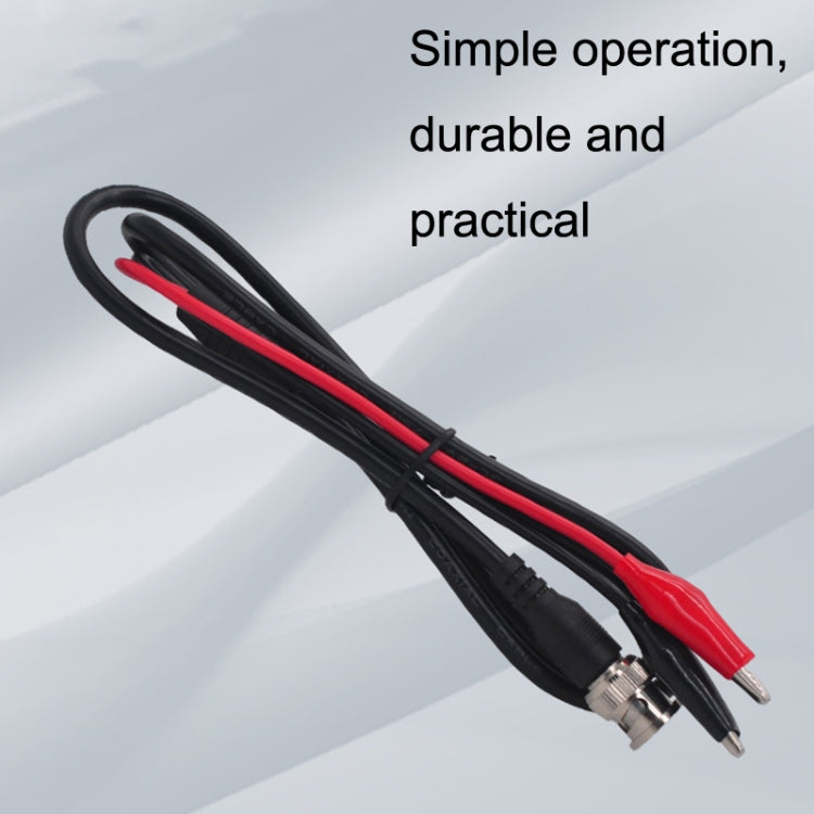 2pcs BNC To 2 x Crocodile Clips Double Head Coaxial Cable Video Cable, Length: