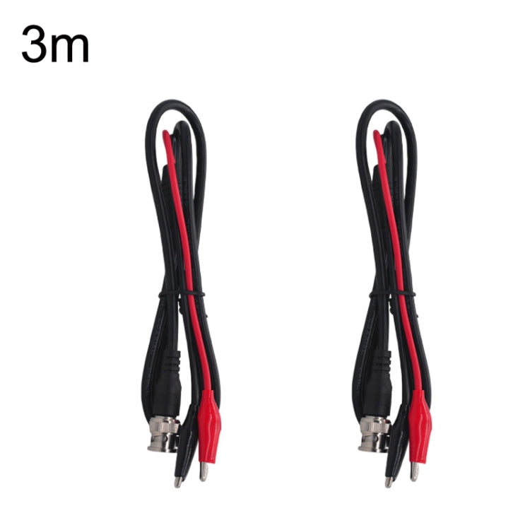 2pcs BNC To 2 x Crocodile Clips Double Head Coaxial Cable Video Cable, Length: