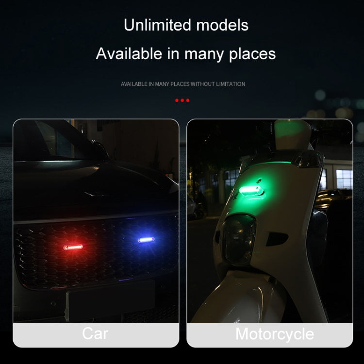 Motorcycle Electric Car Anti-Rear Collision Solar Strobe Warning Light