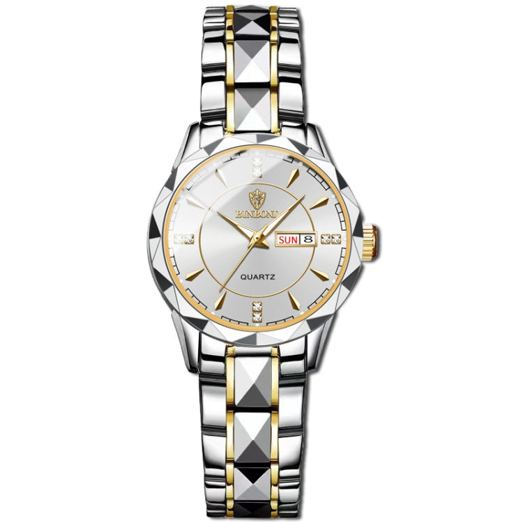 BINBONG B5552 Luminous Multifunctional Business Calendar Quartz Watch