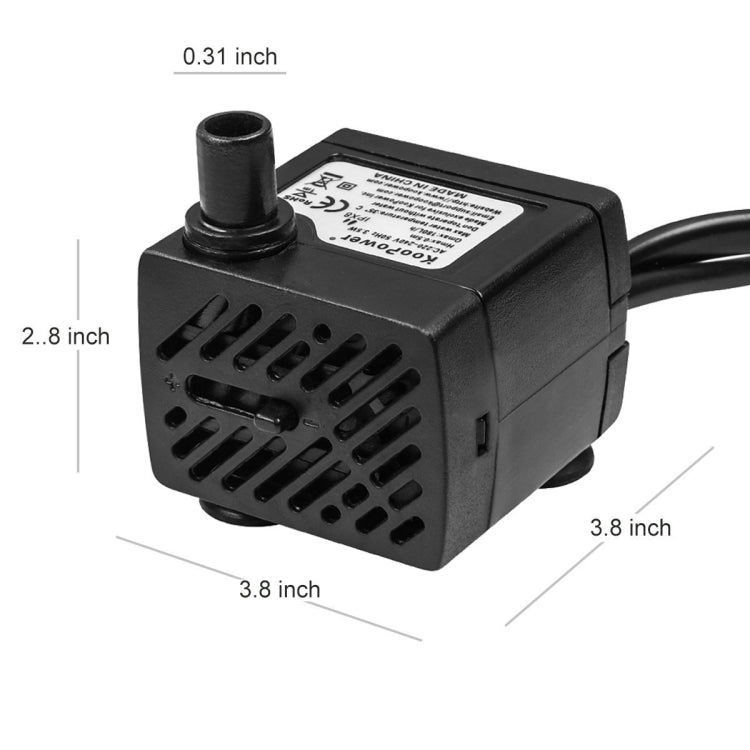 3W 4 Light Silent Aquarium Fish Tank Filtration Submersible Pump Fountain Water Pump