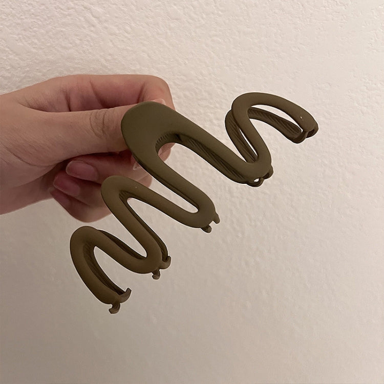 B646 Wavy Frosted Metal Clip Hair Accessories Manual Hair Clamp