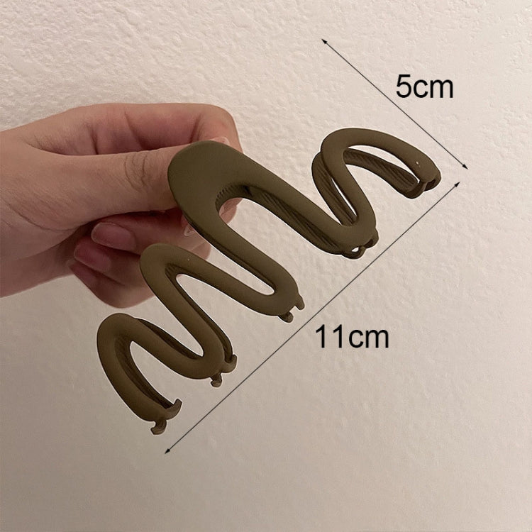 B646 Wavy Frosted Metal Clip Hair Accessories Manual Hair Clamp