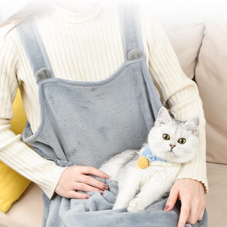 Cat Hug Apron Fleece Carriers Bags Anti-sticky Fur Hold Cats Pocket