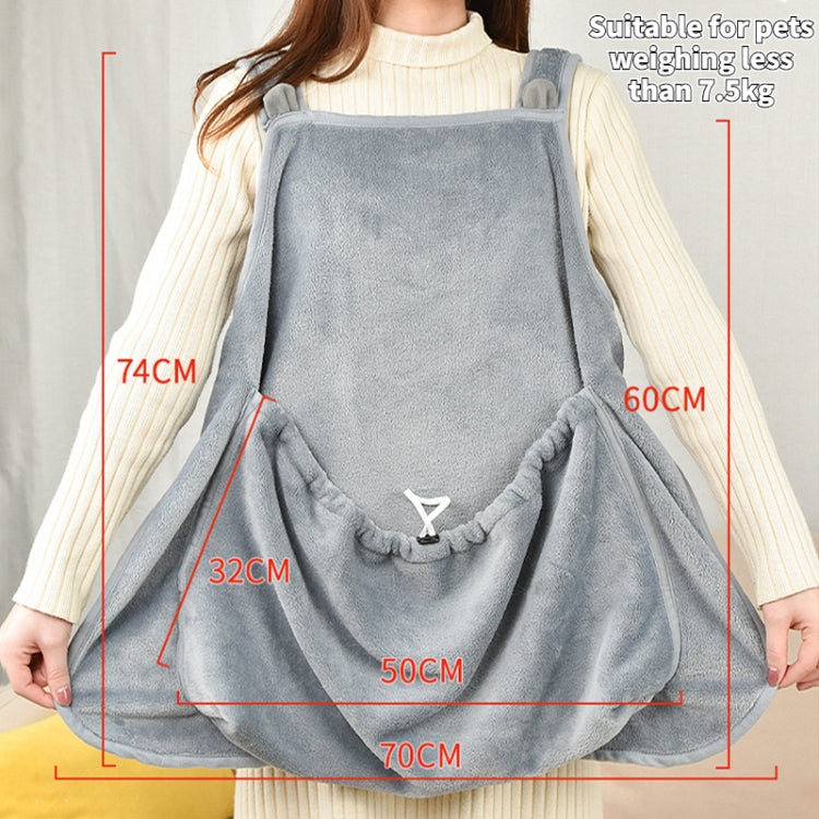 Cat Hug Apron Fleece Carriers Bags Anti-sticky Fur Hold Cats Pocket