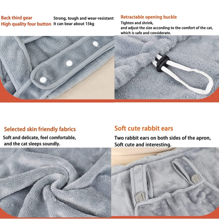 Cat Hug Apron Fleece Carriers Bags Anti-sticky Fur Hold Cats Pocket