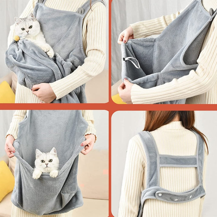 Cat Hug Apron Fleece Carriers Bags Anti-sticky Fur Hold Cats Pocket