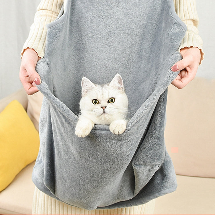 Cat Hug Apron Fleece Carriers Bags Anti-sticky Fur Hold Cats Pocket