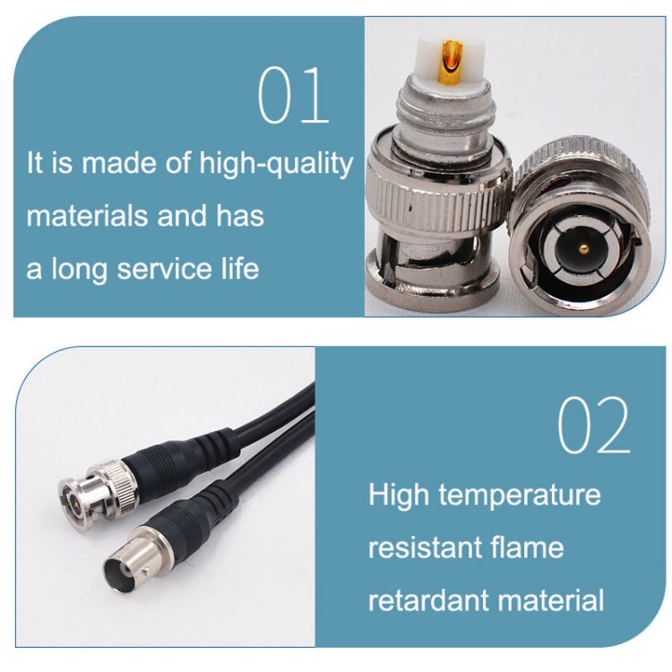 BNC Male To Female Connection Cable Full Copper HD Video Coaxial Cable, Length: