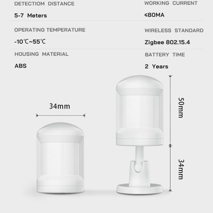 Tuya Smart App ZigBee Human Wireless Motion Infrared Sensor Detector