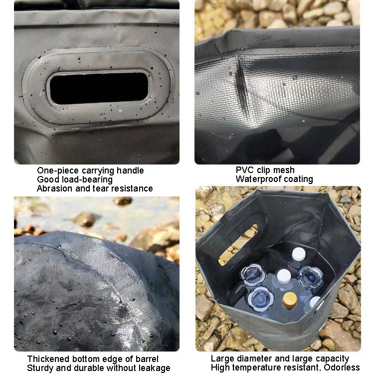 Outdoor Folding Bucket Convenient Camping Picnic Fishing Barrel, Capacity: