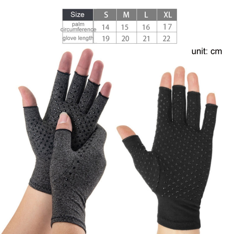Arthritis Rehabilitation Silicone Non-slip Cycling Half Finger Gloves