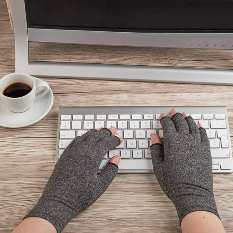 Arthritis Rehabilitation Silicone Non-slip Cycling Half Finger Gloves