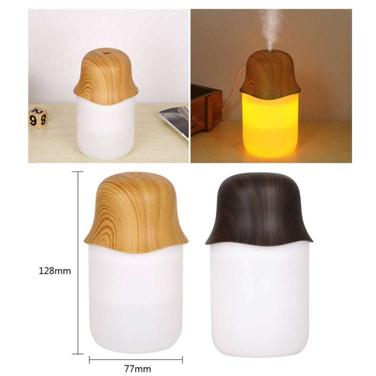 Desktop USB Humidifier Wood Grain Air Aromatherapy Night Light