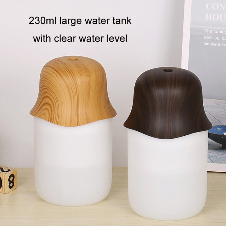 Desktop USB Humidifier Wood Grain Air Aromatherapy Night Light