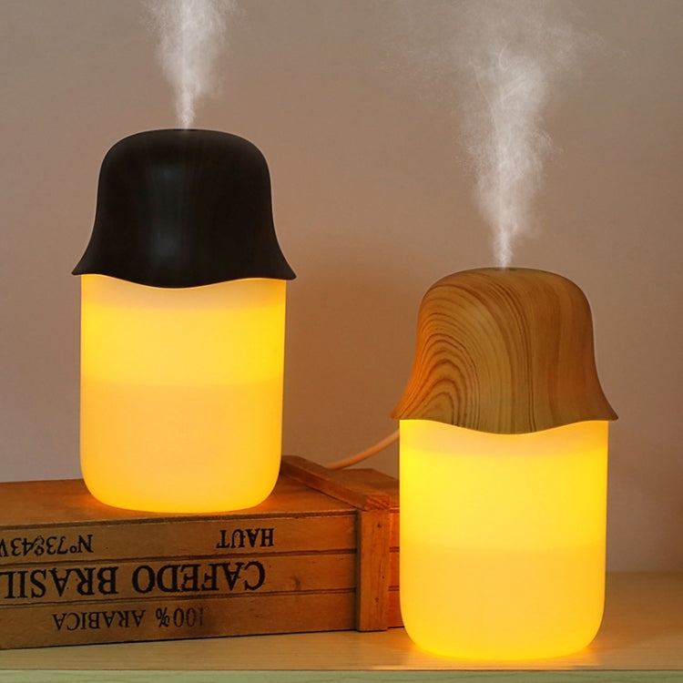 Desktop USB Humidifier Wood Grain Air Aromatherapy Night Light