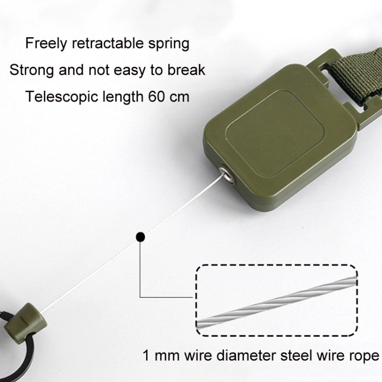 Outdoor Fishing Telescopic Steel Wire High-strength Easy-pull Olecranon Buckle