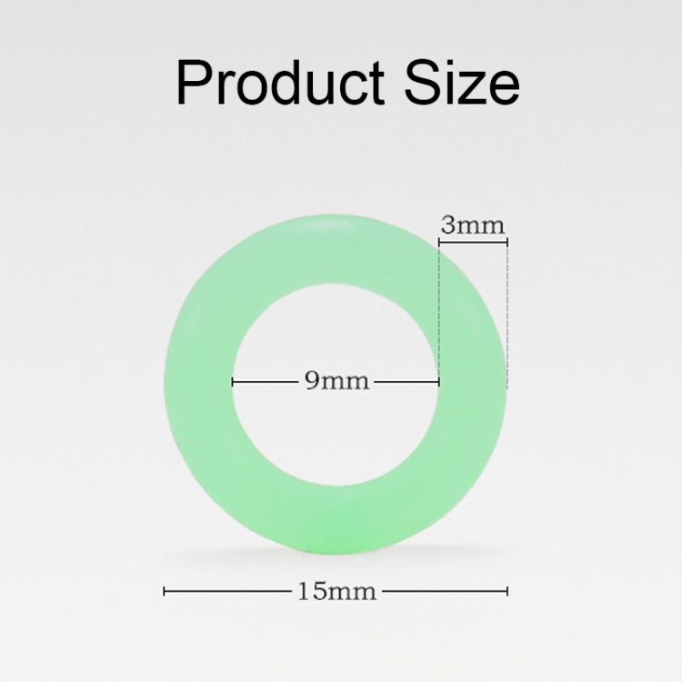 100pcs Outdoor Camping Nail Luminous Circle Multifunctional Silicone Reflective Warning Ring