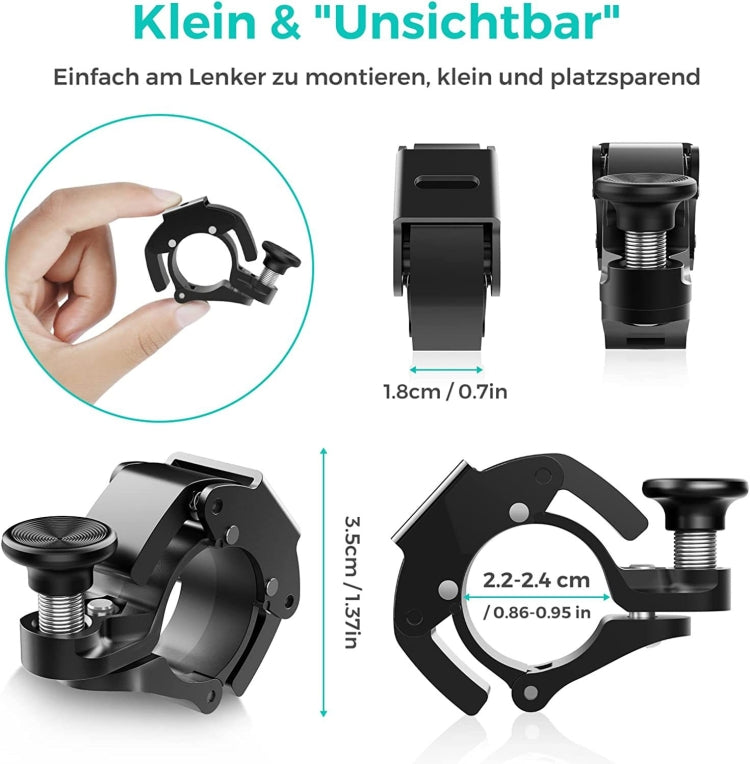 100dB Aluminium Alloy Mini Bicycle Bell Bicycle Horn for 22-24 mm Handlebar